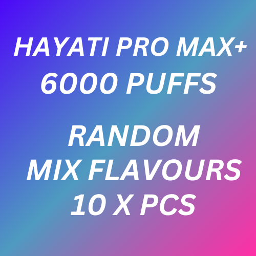 Hayati Pro Max Plus 6000 (Mix Flavours Random) - Pack of 10